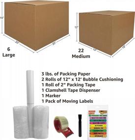 img 3 attached to Optimized Moving Box Kit - 28 Boxes, Tape, More - Perfect For 2 Room Moves