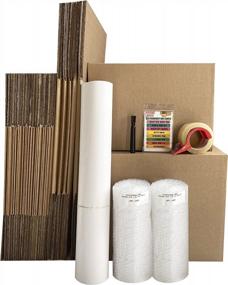 img 1 attached to Optimized Moving Box Kit - 28 Boxes, Tape, More - Perfect For 2 Room Moves