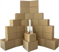 optimized moving box kit - 28 boxes, tape, more - perfect for 2 room moves логотип