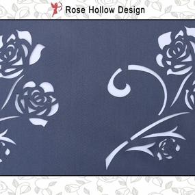 img 1 attached to Grey Rose Valance With Rod Pocket For Window Treatment - W52" X L18, By KEQIAOSUOCAI