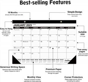 img 3 attached to 2023-2024 Desk Calendar 17X11.5 Inches Monthly Pages Jan-Jun Home School Office Planning Organizing