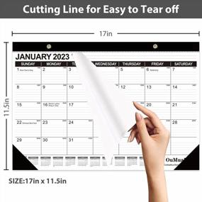 img 2 attached to 2023-2024 Desk Calendar 17X11.5 Inches Monthly Pages Jan-Jun Home School Office Planning Organizing