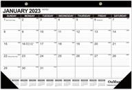 2023-2024 desk calendar 17x11.5 inches monthly pages jan-jun home school office planning organizing logo