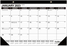 img 4 attached to 2023-2024 Desk Calendar 17X11.5 Inches Monthly Pages Jan-Jun Home School Office Planning Organizing