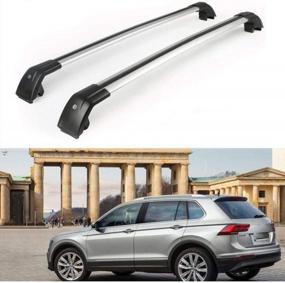 img 4 attached to Enhance Your VW Tiguan'S Storage Capacity With MotorFansClub Lockable Aluminum Roof Rack Cross Bars