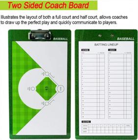 img 3 attached to Premium Double-Sided Dry Erase Coaching Clipboard With Marker Pen, Eraser And Whistle For Baseball, Basketball, Football, Soccer, Hockey And Volleyball - Shinestone Coaches Board