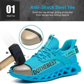 img 3 attached to Lightweight Indestructible Comfortable Industrial Coustruction Men's Shoes ... Work & Safety