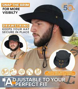 img 2 attached to Stay Cool In Style With GearTOP Sun Hat - Perfect Wide Brim Bucket Hat For Men And Women