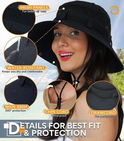 img 3 attached to Stay Cool In Style With GearTOP Sun Hat - Perfect Wide Brim Bucket Hat For Men And Women