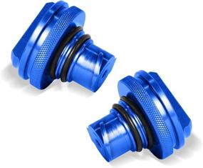 img 4 attached to 🔵 WHDZ 2pcs Aluminum Fuel Cap Blue Non-magnetic for RAM 1500 2500 3500 (2013-2018) – Premium Gas Cap for Improved Performance