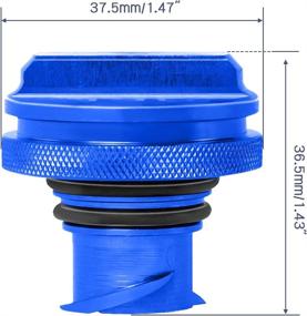 img 3 attached to 🔵 WHDZ 2pcs Aluminum Fuel Cap Blue Non-magnetic for RAM 1500 2500 3500 (2013-2018) – Premium Gas Cap for Improved Performance