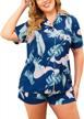 plus size pajama set for women with short sleeves and button-down, soft nightwear shorts included - in'voland sleepwear collection logo