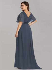 img 2 attached to Alisapan Empire Elegant Bridesmaid Dresses Women's Clothing via Dresses