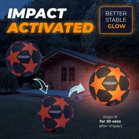 img 3 attached to Official Size 5 LED Soccer Ball With Bright LEDs - Nightmatch Light Up Glow In The Dark Waterproof Extra Pump And Batteries Included
