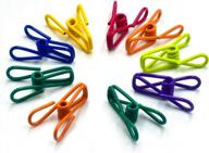 pvc-coated steel chip clips for food packages, bags, clothes, papers - pack of 16, 2 inch logo