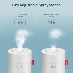 img 1 attached to 500ml Portable Mini Cool Mist Humidifier for Baby Bedroom, Travel, Office, and Home - USB Personal Desktop Humidifier, Super Quiet, Auto Shut-Off, 2 Mist Modes - White