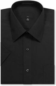 img 2 attached to Men'S Regular Fit Short-Sleeve Dress Shirts By Allsense - Look Stylish And Professional!
