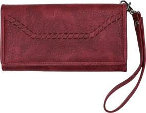 img 4 attached to 👜 Mahogany Women's Handbag & Wallet Set - Lady Conceal Tri Fold Design