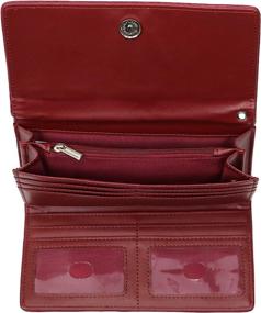 img 2 attached to 👜 Mahogany Women's Handbag & Wallet Set - Lady Conceal Tri Fold Design