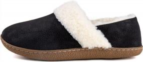 img 2 attached to Cozy Fuzzy Fleece Memory Foam Slippers For Women - Indoor/Outdoor House Shoes By Zizor