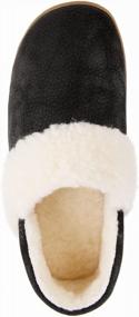 img 3 attached to Cozy Fuzzy Fleece Memory Foam Slippers For Women - Indoor/Outdoor House Shoes By Zizor