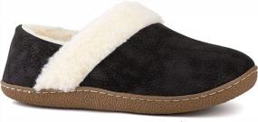 img 4 attached to Cozy Fuzzy Fleece Memory Foam Slippers For Women - Indoor/Outdoor House Shoes By Zizor