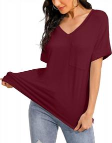 img 3 attached to Women'S Sweatshirt With Pockets: Casual Tunic Tops For Long Sleeve Comfort