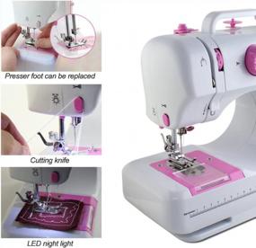 img 2 attached to Portable NEX Sewing Machine With 12 Built-In Stitches Ideal For Crafting And Mending