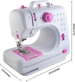 img 3 attached to Portable NEX Sewing Machine With 12 Built-In Stitches Ideal For Crafting And Mending