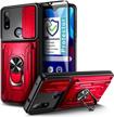 nznd case for motorola moto g pure with tempered glass screen protector (maximum coverage) logo