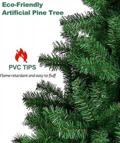 img 1 attached to Bring Home The Festive Cheer With A 6Ft Artificial Christmas Tree - Easy DIY Pine Tree For Indoor/Outdoor Decorations - 700 Branch Tips, Metal Stand Included!