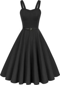 img 4 attached to Women Sleeveless Vintage Rockabilly Dresses Women's Clothing at Dresses