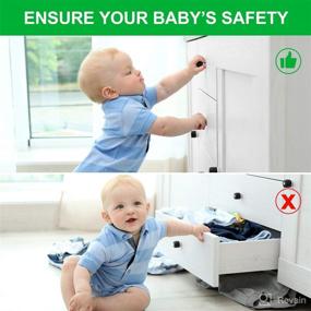 img 1 attached to 🔒 Baby Proofing Magnetic Cabinet Locks - Safeasy Adhesive Child Safety Magnet Drawer Latches (Set of 2)