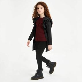 img 1 attached to Perfashion Girls' Long Cardigan Sweaters Coat Outerwear, 6-13Yrs Kids Solid Knit