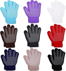 img 4 attached to 🧤 Motarto Winter Stretchy Anti-slip Gloves - Cold Weather Girls' Accessories