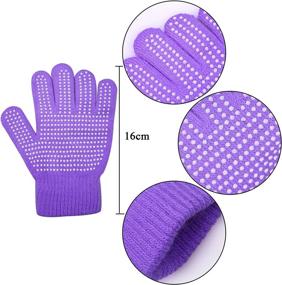 img 3 attached to 🧤 Motarto Winter Stretchy Anti-slip Gloves - Cold Weather Girls' Accessories