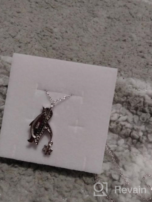 img 1 attached to YAFEINI Sterling Silver Heart Penguin Necklace - Cute Penguin Pendant for Penguin Lovers - Perfect Penguin Gifts for Women and Girls review by Lisa Farley