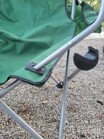 img 7 attached to Sportneer Heavy Duty Camping Chair With Cup Holders, Pillow, And Reclining Adjustable Back, Supporting Up To 350Lbs For Hiking, Picnic, Fishing, Tailgating