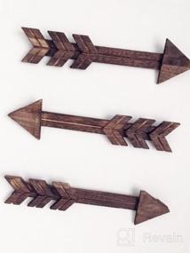 img 6 attached to Rustic Wood Arrow Wall Decor Set - Farmhouse Barnwood Decoration For Home Or Wedding - Brown, Medium - 15X4 Inches - Set Of 3