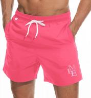stay comfy and stylish on the beach with vxsvxm men's quick-dry swim trunks with pockets and mesh lining logo