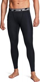 img 2 attached to Men'S Compression Pants Tights Leggings With Pocket/Non-Pocket - 3 Pack, Cool Dry Athletic Workout Running For TSLA