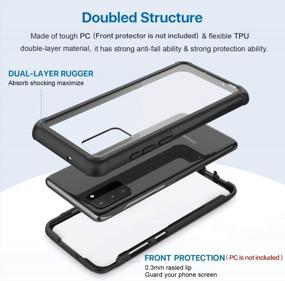 img 3 attached to BEBEN Designed For Samsung Galaxy S20 Case, Full-Body Dual Layer Bumper Case Without Built-In Screen Protector, Heavy Drop Protection Shock Absorption Dustproof Cover For S20 6.2" - Black
