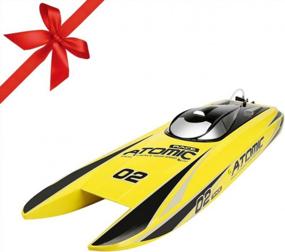 img 4 attached to Experience The Thrill Of Speed With FunTech RC Boat - Powerful 40+ Mph Brushless Motor And 28" Length