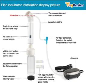 img 3 attached to Fish Egg Incubator Tumbler for Cichlids Aquarium Hatchery 🐟 with Air Pump, Isolation Breeding Box, Small Net, and Aquarium Tweezer