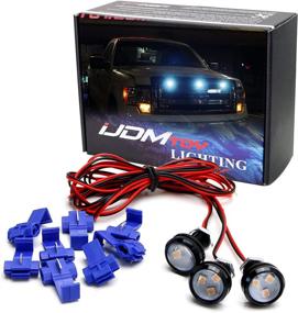 img 4 attached to iJDMTOY Custom Retrofit 8000K Ice Blue Front Grille Mesh Mount LED Lighting Kit Set for Trucks and SUVs