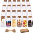 24-pack 3.4oz glass favor jars with cork lids - 100ml mini milk potion bottles for weddings and parties - comes with 30 label tags and 20m burlap ribbon - by superlele logo