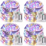 transform your space with mumuxi's multicolor waterproof fairy lights - battery operated, remote control, 100 led string lights for indoor/outdoor christmas and halloween décor (set of 4) logo
