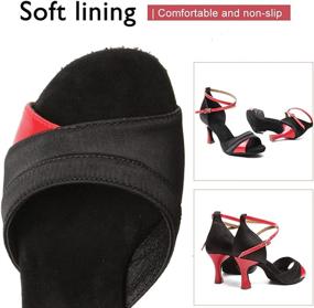 img 1 attached to HIPPOSEUS Womens Satin Ballroom Dancing Women's Shoes : Athletic