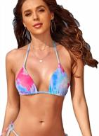 get ready to turn heads: tainehs women's halter string bikini for a sexy summer look logo