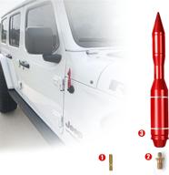 uoffroad aluminum antenna compatible for 2007-2021 jeep wrangler jk/jl/gladiator logo